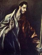 GRECO, El Apostle St Thomas painting